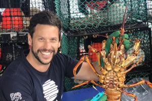 Scott Ling holding a lobster