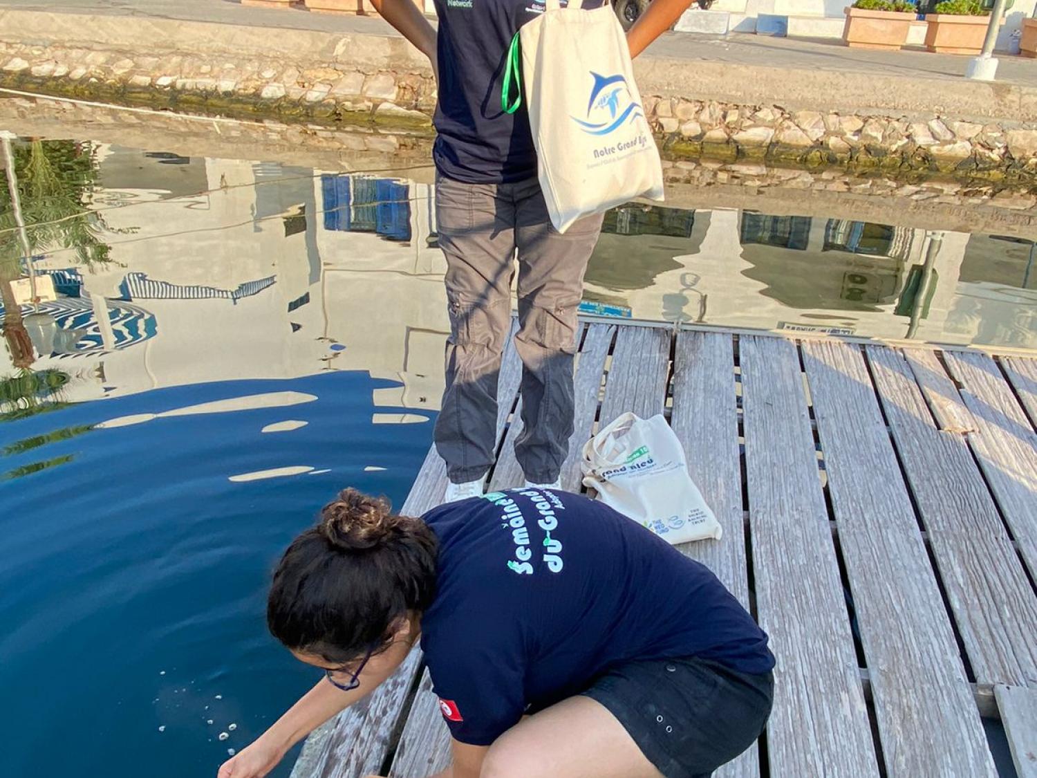 Aya Garbouj securing panels