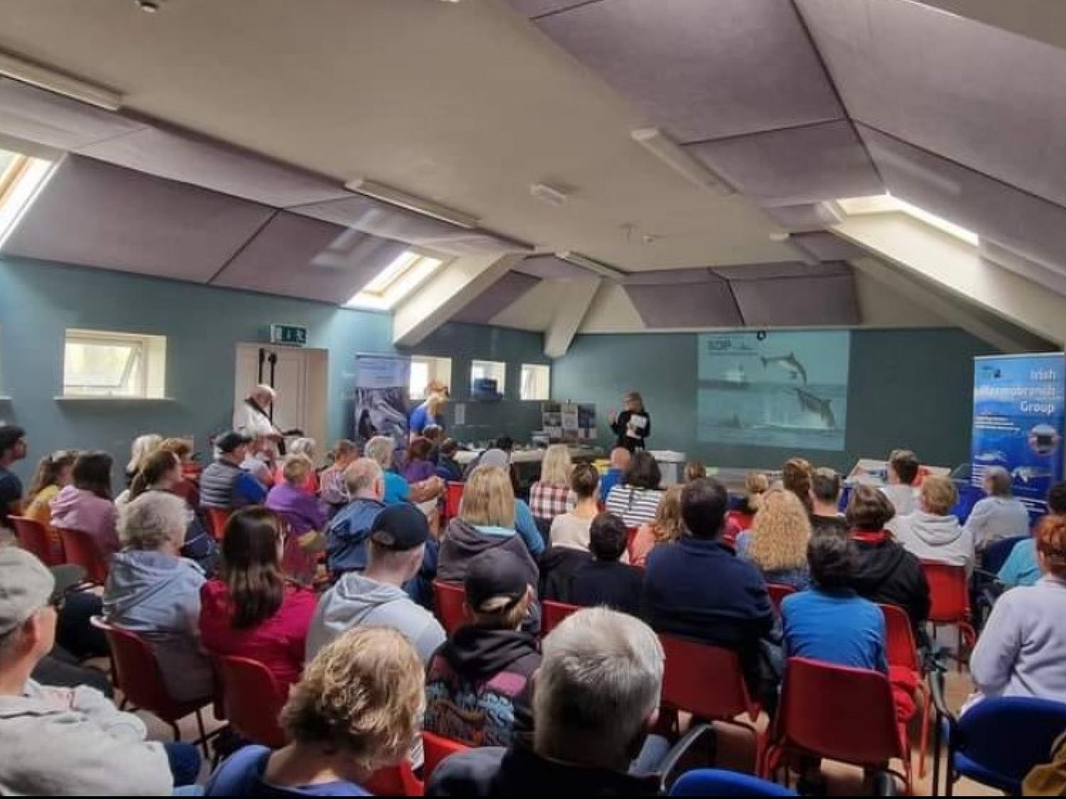 Local presentations on local marine wildlife in our parish hall by local eNGOs (environmental non-governmental organisations) (Photo courtesy of Trisha O’Halloran) 